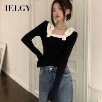 เสื้อสเวตเตอร์คอเหลี่ยมสำหรับผู้หญิงจาก IELGY หูกระต่าย