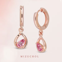 Mizuchol ต่างหู A Drop Of Rose’ Earrings พลอย Pink Tourmaline