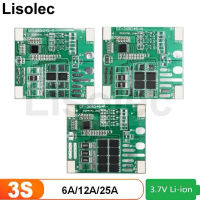 Li-ion 3S BMS 12V 18650 21700 Lipo Lithium Battery 6A 12A 25A Charge Discharge Protect Board PCB with Balance for Drill Motor