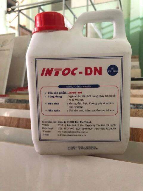 Chất đông cứng nhanh dùng bịt kín lỗ rò rỉ pha với xi măng INTOC-DN 1KG ...