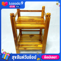 ชั้นวางแก้ว,ชั้นวางหนังสือ,ชั้นวางของเอนกประสงค์,สองชั้น ขนาด 40x43x70 cm สีเคลือบเนื้อไม้