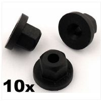 FOR 10x Audi Plastic Nuts- Unthreaded 4mm diameter hole Engine Undertray Splashguard