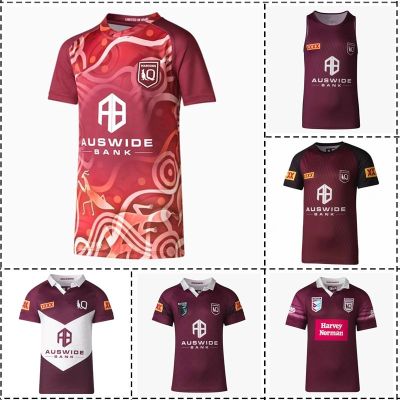 Size:S-5XL / Maroons Jersey [hot]2023 / Name / （Print Training Custom / Polo Mens Singlet Rugby Indigenous Number） Home Queensland