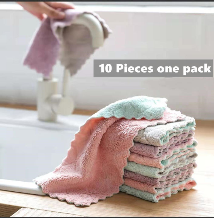 New In Nonstick Oil Coral Velvet Hanging Hand Towels Kitchen Dishclout  Household Merchandises Free Shipping Items Dropshiping
