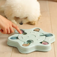 Dog Puzzle Toys Turntable Slow Feeder Educational Toy Interactive Food Bowl Slowly Eating Bowl Pet Cat Dogs Training Game