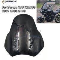 อย่างไรก็ตามกระบังที่บังลมกระจกหน้าหักเหของแสงสำหรับ Kawasaki Versys650 KLE650กระจกหน้ารถ07-09 Versys 650 2007 2008 2009