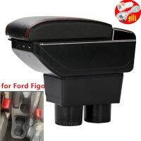 hot！【DT】△►□  Figo Armrest central storage content box with cup ashtray USB interface