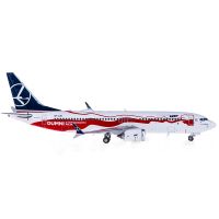 Diecast 1:400 B737-8 MAX 8 SP-LVD PH11487 Poland LOT Airlines Alloy Aircraft Plane Model Toy W Landing Gear For Collection