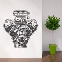 Modern Motorcycle Wall Decal Car Engine Wall Sticker Vinyl Engine Auto Wall Window Decor Removable Art Mural HJ1262