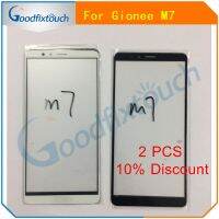 5ชิ้นสำหรับ M7 Gionee หน้าจอด้านหน้าแผงฝาครอบด้านนอกสัมผัสกระจกด้านนอกชิ้นส่วนอะไหล่เลนส์สีดำ/ สีขาว/สีทอง