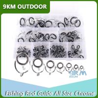 Fishing Rod Guides Stainless Steel Ceramic Rings Rod Building Guide Ceramic Eye Ring Rod Repair Kit Freshwater Seawater Fishing