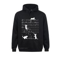 Womens Cute Cat Kitty Playing Music Note Clef Musician Art Streetwear Hoodie Hip Hop Hoodies For Men Sportswears Company Size Xxs-4Xl