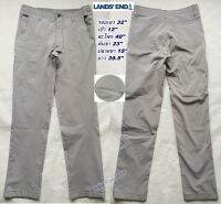 Lands End Mens Pants กางเกงขายาวลายทาง-เทา/ขาว ไซส์ 32"ของแท้( สภาพเหมือนใหม่ โล๊ะชอป)