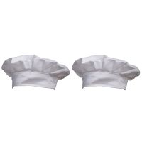 2X Fancy Dress Party Baker Cook BBQ Kitchen White Chef Hat