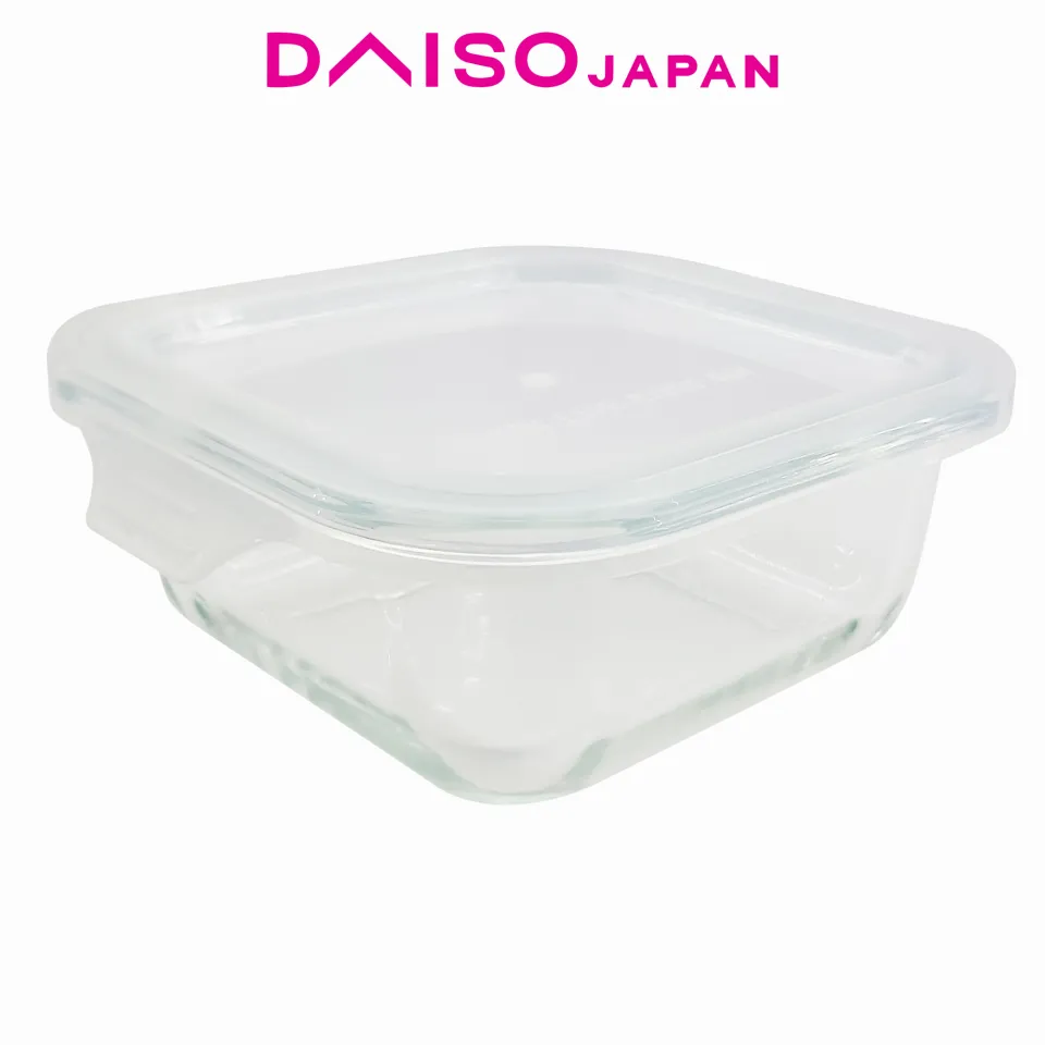 Microwavable Glass Food Storage Container, Clear with Lid. Heat Resistant