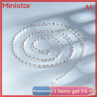 Ministar สร้อยคอลูกปัดทรงเรขาคณิตของเงินแบบเรียบสร้อยโชคเกอร์แบบเงางามสร้อยคอแบบโซ่ระดับกระดูกไหปลาร้าสุดหรูสำหรับเครื่องประดับแฟชั่นสำหรับผู้หญิง