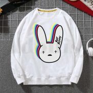 Hip hop Bad Bunny Harajuku Yo perleo Sola Áo hoodie họa tiết phim hoạt