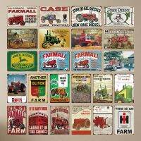 Vintage Farmhouse Wall Art Decor Retro Farmall ป้ายโลหะดีบุกรถแทรกเตอร์มาตรฐานป้ายโลหะหน่วยความจำที่ดีที่สุดป้ายโลหะ