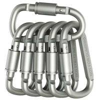 (6 ชิ้น) ข้อต่อควิกลิงค์ สแตนเลส 304 ควิกลิงค์ Carabiners สแนปลิงค์ Aluminum Alloy D-ring Locking Carabiner Light but Strong