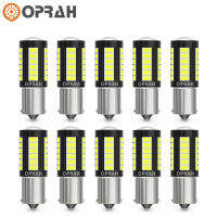 Kalada 10ชิ้น PY21W BAU15S BA15S P21W BAY15D LED 1157 P21/5W ไฟรถแอลอีดีเปิดสัญญาณไฟไฟเบรคหลอดไหสว่างรอบด้าน12V 24V สีขาว