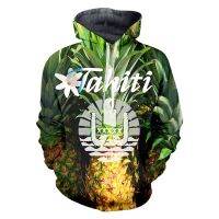 2023 style  Brand Tahiti New Arrival Women/men 3D Print Hoodies Polynesia Tribal  Long Sleeve Pineapple Pullovers Vintage Hoodie，can be customization