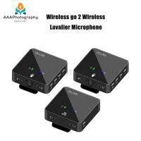 Wireless Go ระบบไมโครโฟน2ไร้สายลาวาเลียร์สำหรับแล็ปท็อปสมาร์ทโฟน DSLR แท็บเล็ตกล้องบันทึกวิดีโอ PK Comica Rode Mic