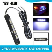 【YF】✧  Car Motorcycle Led Rear Number Plate Lamp 12V 4Led Tail License Decoration Parts