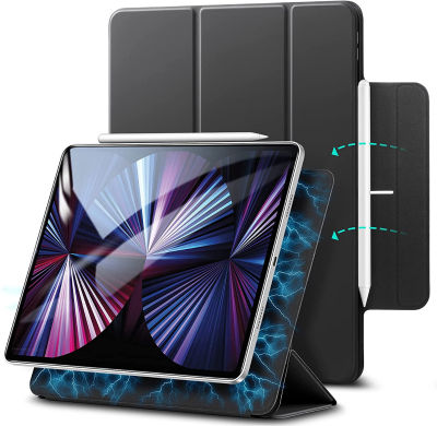ESR Rebound Magnetic Case Compatible with iPad Pro 11 Inch Case 2021/2020/2018 (5th/4th/3rd Generation), Magnetic Attachment, Auto Sleep/Wake, Supports Pencil 2, iPad Pro 11 Case, Black