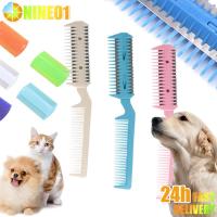 Pets Fur Knot Cutter Dog Grooming Shedding Tools Pet Cat Hair Removal Comb Brush Double Sided Pet Dog Products Cat Suppliers Brushes  Combs