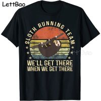 Sloth Running Team Funny Lazy Sloth Funny Tshirt Shirts Print Cotton Mens Tshirts Vintage Tshirt Gothic 100% Cotton