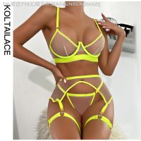 【CW】●№  Koltailace Erotic See Through And Panty Set 4-Pieces Transparent Seamless Sets