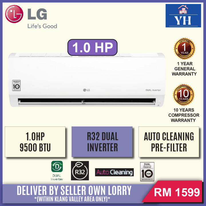 [INSTALLATION & DELIVERY WITHIN KLANG VALLEY AREA] LG 1.0 HP R32 Dual