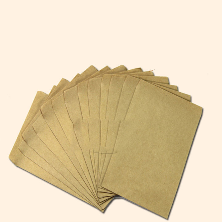 ถุงใส่ซองจดหมายป้องกันกระดาษคราฟท์100ชิ้น-ซองจดหมายขนาดเล็กใช้ซ้ำได้สำหรับสวนที่บ้านกระเป๋าใส่ของขายส่ง