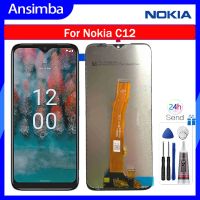 Ansimba 6.3 "จอ LCD แบบดั้งเดิมสำหรับ Nokia C12สัมผัสหน้าจอ LCD ชิ้นส่วนประกอบหน้าจอดิจิตอลสำหรับ Nokia C12เปลี่ยนการซ่อมหน้าจอ LCD