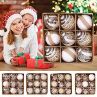 9Pcs Christmas Tree Balls 8cm Big Christmas Ball Multicolor Ball Decorations Christmas Tree Ornaments Set for Home Party