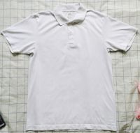 เสื้อโปโลUniqlo Dry-Ex Antibacterial เสื้อกีฬา ใส่ทำงานได้ ผ้าแห้งไว ป้องกันและควบคุมกลิ่น-สีขาวฟ้า ไซส์ 39" (สภาพเหมือนใหม่ถอย Shop)