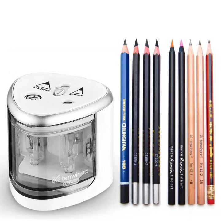 tenwin-8004-double-holes-electric-pencil-sharpener-home-school-office-desktop-pencil-sharpener-students-supplies-stationery