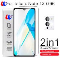 2in1 9H กระจกนิรภัยสำหรับ Infinix Note 12 G96ป้องกันหน้าจอเลนส์ฟิล์ม Infinix Note 12 G96หมายเหตุ12 G96 12 G96 6.7 "เต็มฝาครอบป้องกันชั้น