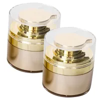 2 Pcs Plastic Travel Bottles Air Pump Body Butter Jars Face Cream Container Sub-packing Can Small Case Acrylic