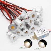 สปอตไลท์ไฟ LED ขนาดเล็ก1W 12V โคมเพดานไลท์15มม. ตัดเป็นรูสำหรับห้องนอนห้องครัวไฟใต้ตู้บันไดพร้อมไฟเพดานคนขับ