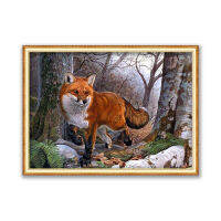 Animal Fox DIY Embroidery Cross Stitch 11CT Kits Craft Needlework Set Cotton Thread Printed Canvas Home Decoration Dropshipping