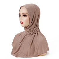 【YF】 Muslim Women Ready to Wear Hijab with Snaps Inner Hijabs Cap Button Full Cover Head Wraps Scarf Turban Turbante Mujer