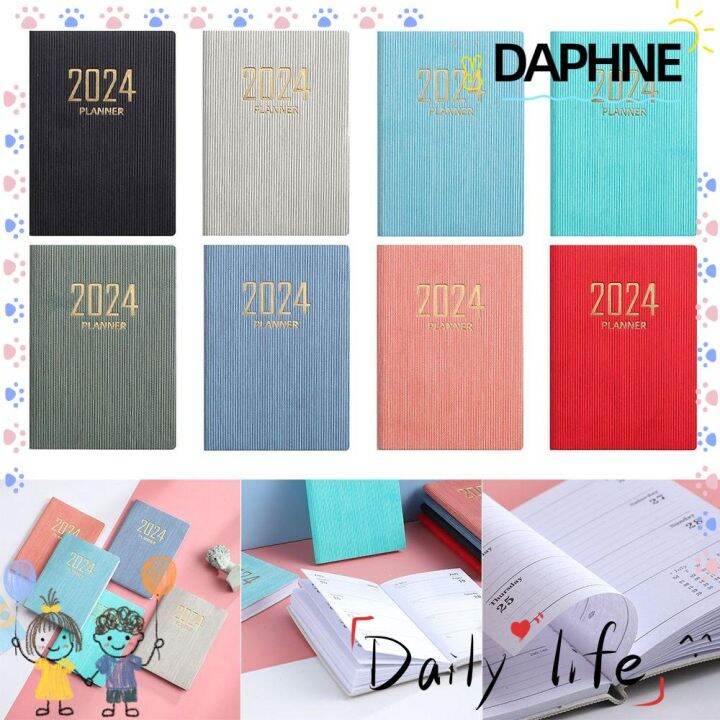 DAPHNEHOME Diary Weekly Planner, A7 with Calendar 2024 Agenda Book