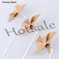 【hot sale】 ✌✖✱ B32 [Penny Bear] 3Pcs Paper Party Pinwheels Craft Windmill Vintage Style Craft Toys Wind Spinners Good goods