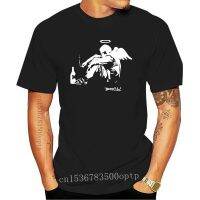 Banksy ใหม่ Fallen Angel Stencil Graffiti Mens สุภาพสตรีเสื้อยืดถังเสื้อตัวบน S-XXL