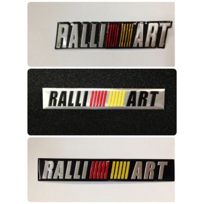 อะลูมิเนียมแต่งรถ RALLI ART Aluminium RALLI ART ติดรถ mitsubishi มิตซูบิชิ แต่งรถ ประดับยนต์ ralliart