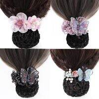 YUEYA New Simulation Butterfly Flower Hair Clip Nurse Special Hair Net Accessories