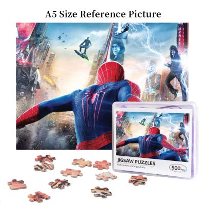 Spider-Man Marvel Comics Green Goblin And Peter Parker Wooden Jigsaw Puzzle 500 Pieces Educational Toy Painting Art Decor Decompression toys 500pcs