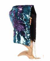 Party Hats Mermaid Sequin Hood Hats Magical Reversible Sequins Hat Rave Grand Event Stage performance Bling Cap Cosplay Props