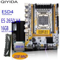 QIYIDA X99 Motherboard Set LGA 2011-3 Kit Xeon E5 2650 V4 CPU Processor With 16GB DDR4 ECC RAM Memory SSD NVME M.2 M-ATX E5 D4